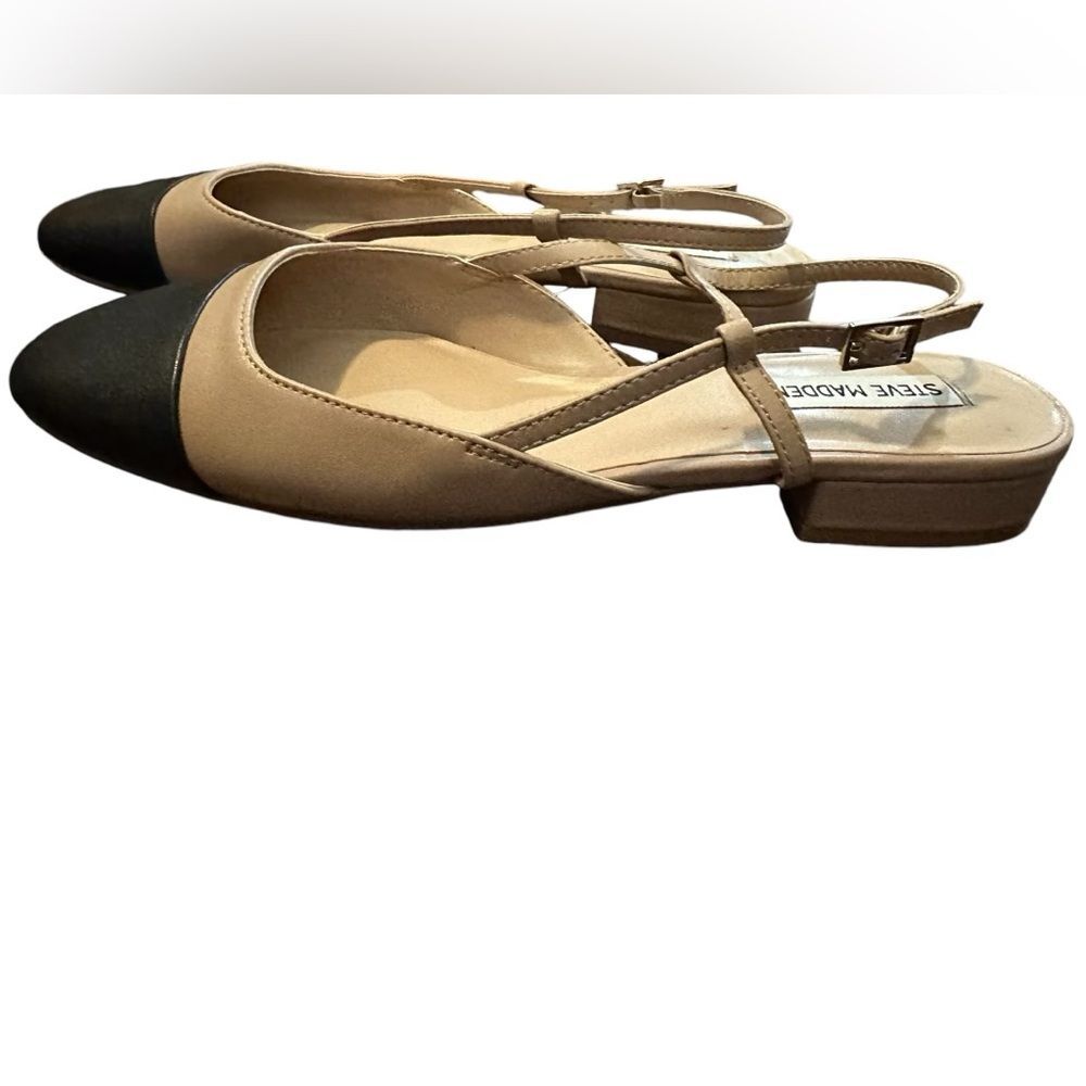 Steve Madden Women’s Belinda Flat‎ Beige Leather - Picture 3 of 6